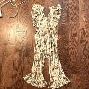 Kate Quinn NWT ruffle strap coverall | garden shibori | beechwood modal - 2T